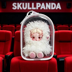 SKULLPANDA泡泡玛特SP不眠剧场娃包保护壳适用于发霉小蛋糕防护套