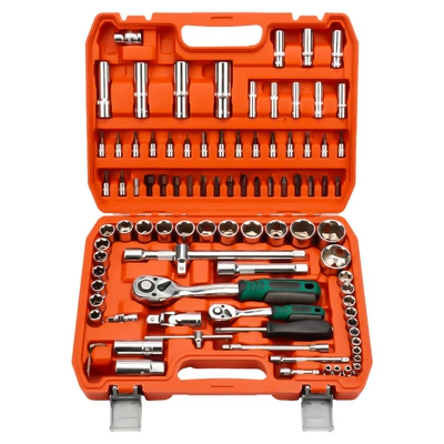 socket tools, large, medium and | Mühərrik tənzimləmə alətləri - 94-piece-set-with-72-tooth-mirror-finish