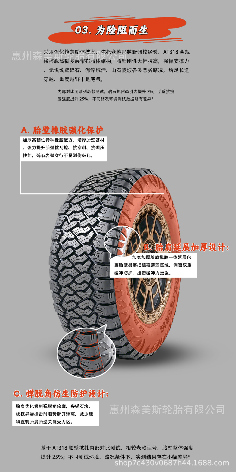CST Zhengxin Tire LT265/285/315/65/70R17R18 Snow AT All-Terrain 10PR Off-Road Tire