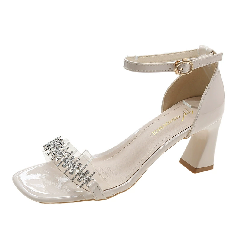 Sandals, summer footwear, universal shoes high heels, french style, 2023