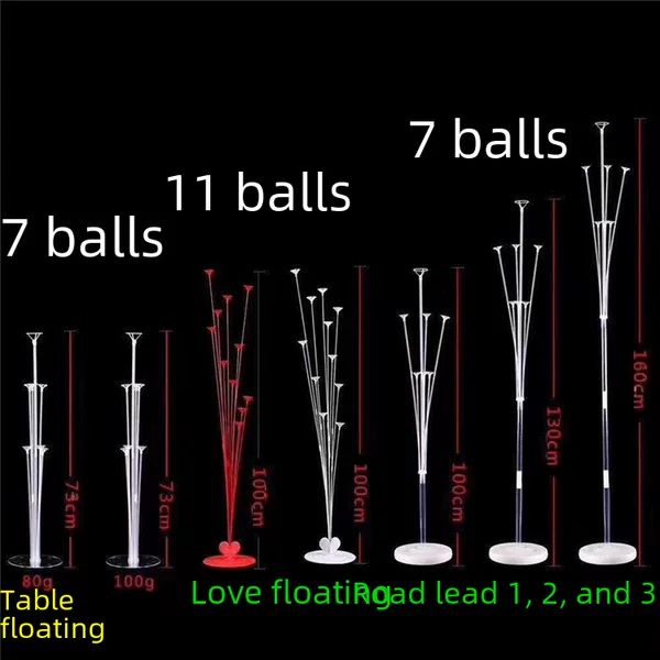 Balloon Table Floating Stand Birthday Supplies Plastic Display Shelf Balloon Seven-In-One Balloon Table Floating Transparent Stand
