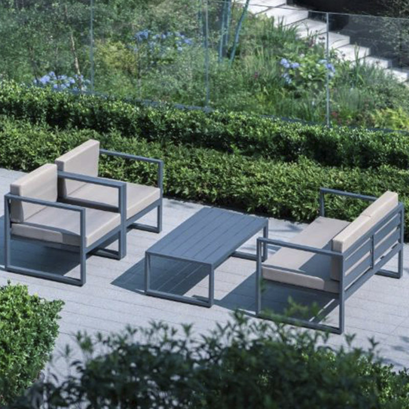 Sofá de aleación de aluminio al aire libre sillón balcón al aire libre jardín patio al aire libre impermeable moderno minimalista combinación de muebles
