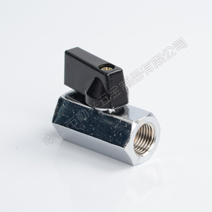 G1/4 thread stop valve ball valve double internal thread valve water stop switch bright silver