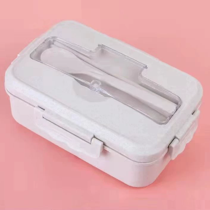 Ланчбокс для студентов Bento, 3 отделения, микроволновый ПП с прибором (ложка/вилка/палочки)