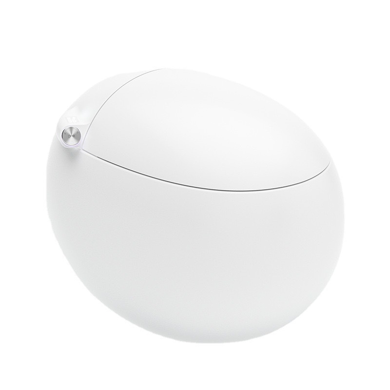 inodoro inteligente en forma de huevo tipo integral totalmente automático con tapa volante con tanque de agua escudo de espuma de voz tipo calentamiento instantáneo asiento de inodoro