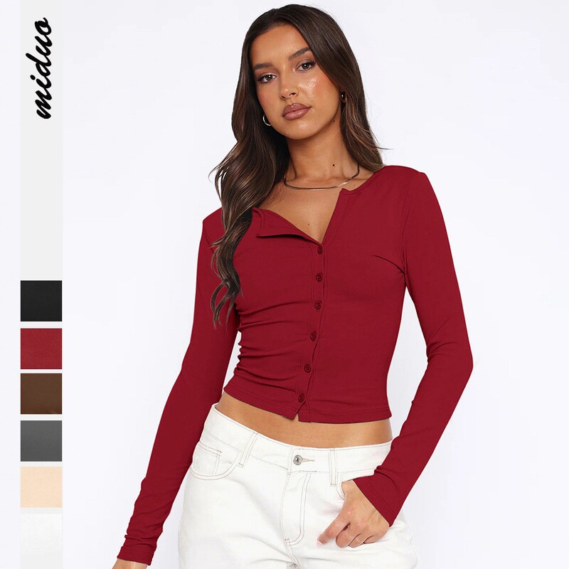 2025 New Y2K Pure Lust Style Sexy Women's Tops Summer High-End Button Knitted Cardigan Right Shoulder Slimming Look T-Shirt 2025 New Y2K Pure Lust Style Sexy Women's Tops Summer High-End Button Knitted Cardigan Right Shoulder Slimming Look T-Shirt