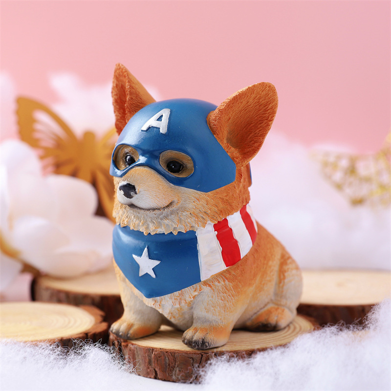 Nuevo creativo divertido perro alcancía hucha hierro hombre fresco perro casa dormitorio decoración resina decoración