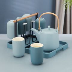 モランディ北欧浄水器セット家庭用水杯セットリビングカップシンプルトレー付き6つのカップホルダー