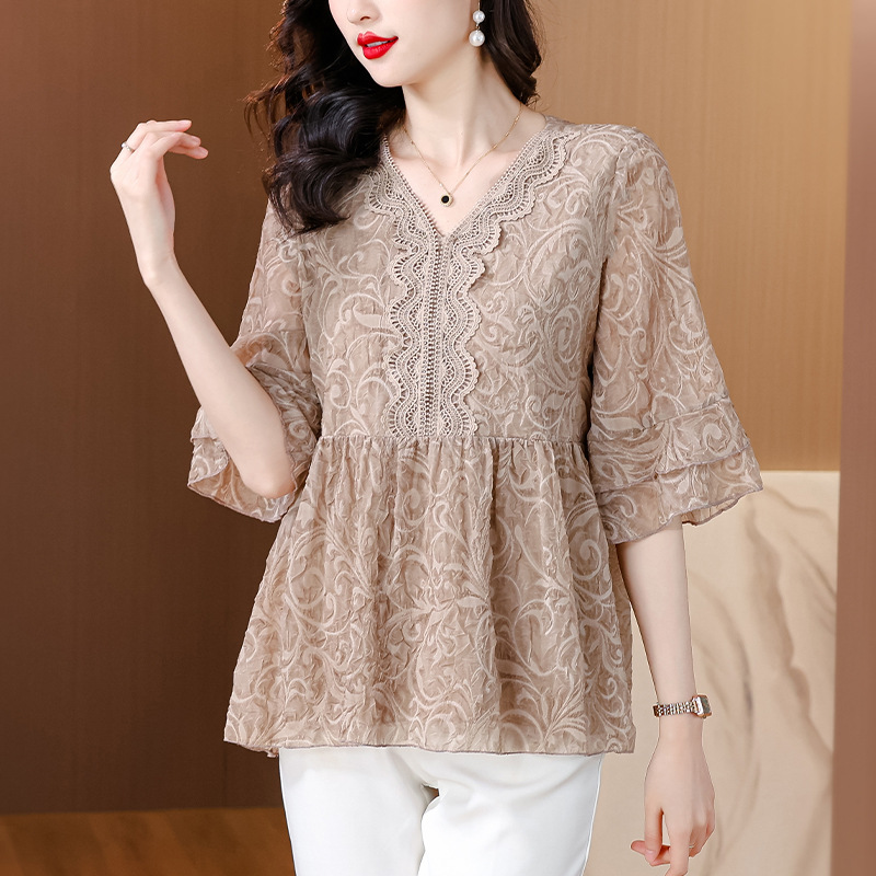  夏  M-4XL 大きいサイズ トップス