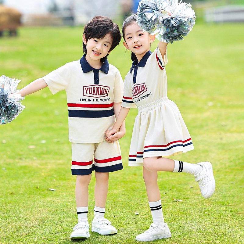 小學生校服夏裝純棉兒童運動服三件套幼兒園園服春秋款畢業照班服