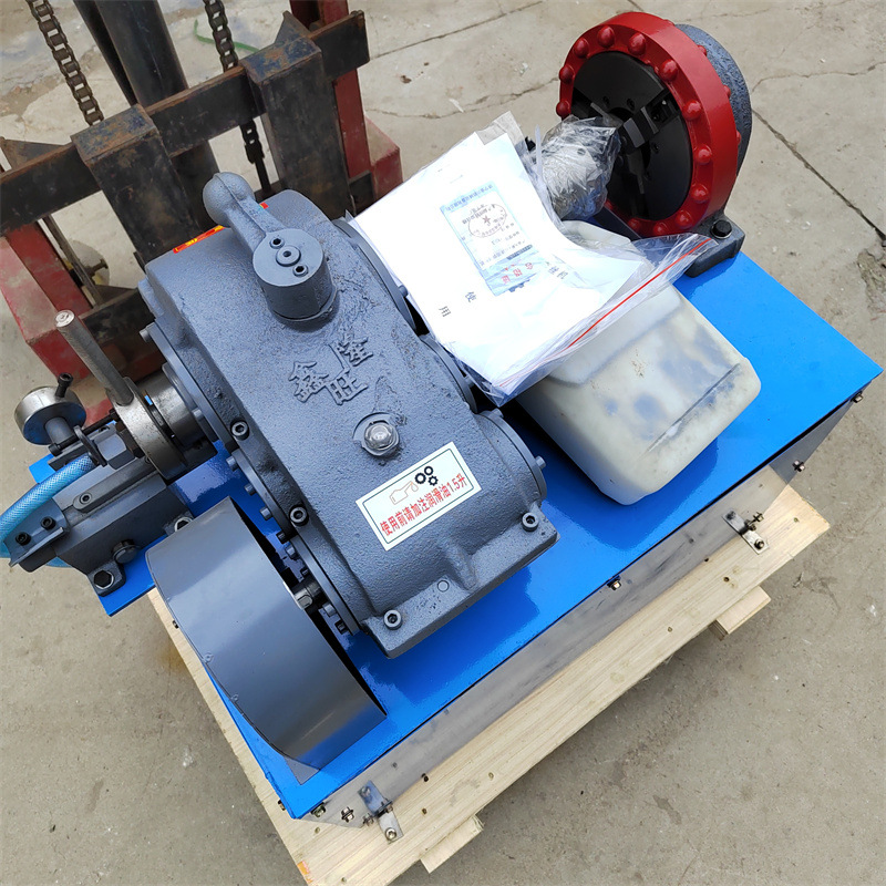高速圆钢套丝机 电动液压圆钢螺纹套丝机 M36台式圆钢开牙机