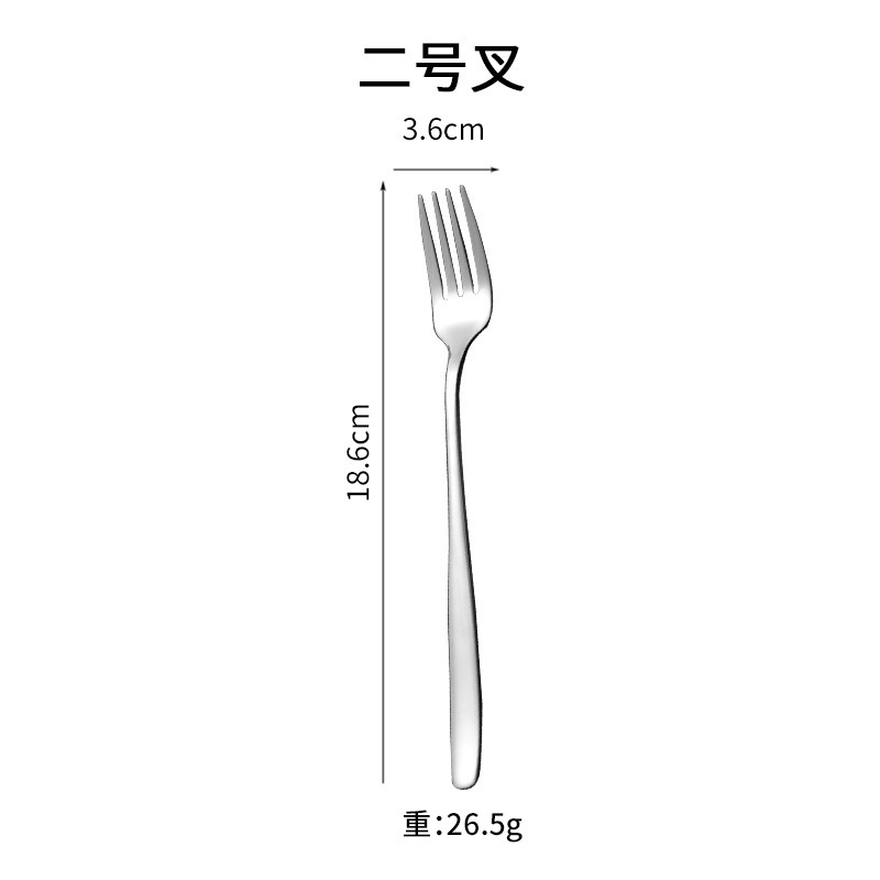 304ステンレススプーン韓国式食器長柄家庭用デザートフォークスプーン洋食ステーキナイフフォークコーヒースプーン卸売り|undefined