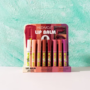 Cross-Border Makeup Hot Style 8-Color Press-Type Solid Lip Balm Moisturizing Mirror Water Gloss Lip Gloss Lipstick