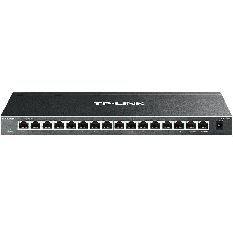 TP-LINK TL-SG2016K 16口全千兆端口汇聚镜像VLAN隔离企业Web网
