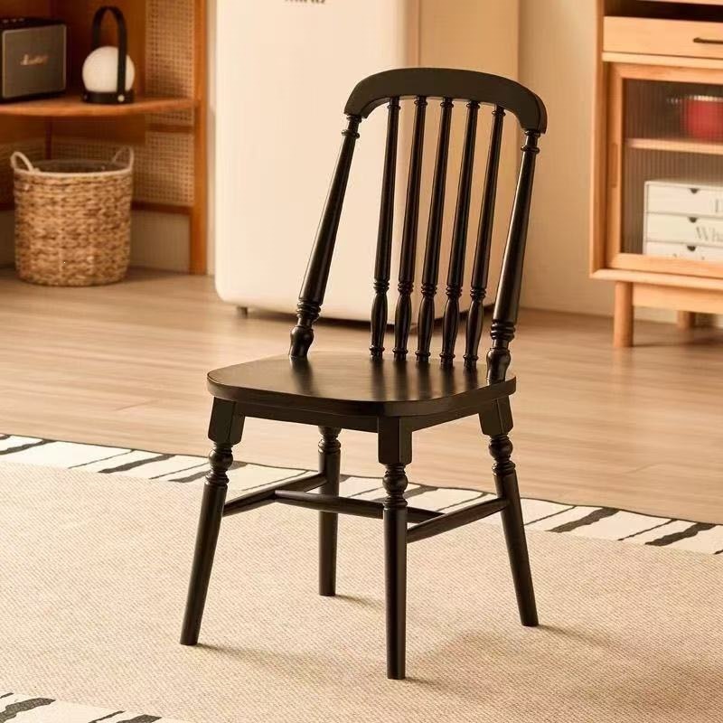 Sillas de comedor de madera maciza estilo medieval retro francés sillas de comedor de madera maciza sillas de respaldo de banco