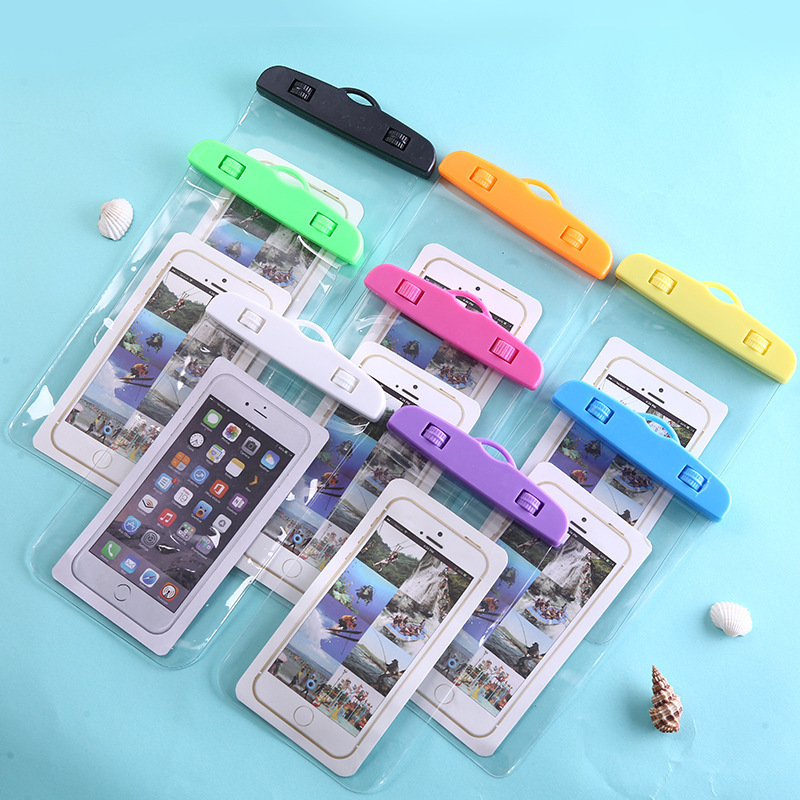 Water Park Mobile Phone Waterproof Bag Transparent Touch Screen Cycling Halter Rainproof Shell Swimming Bag Sealed Diving Cover Classic