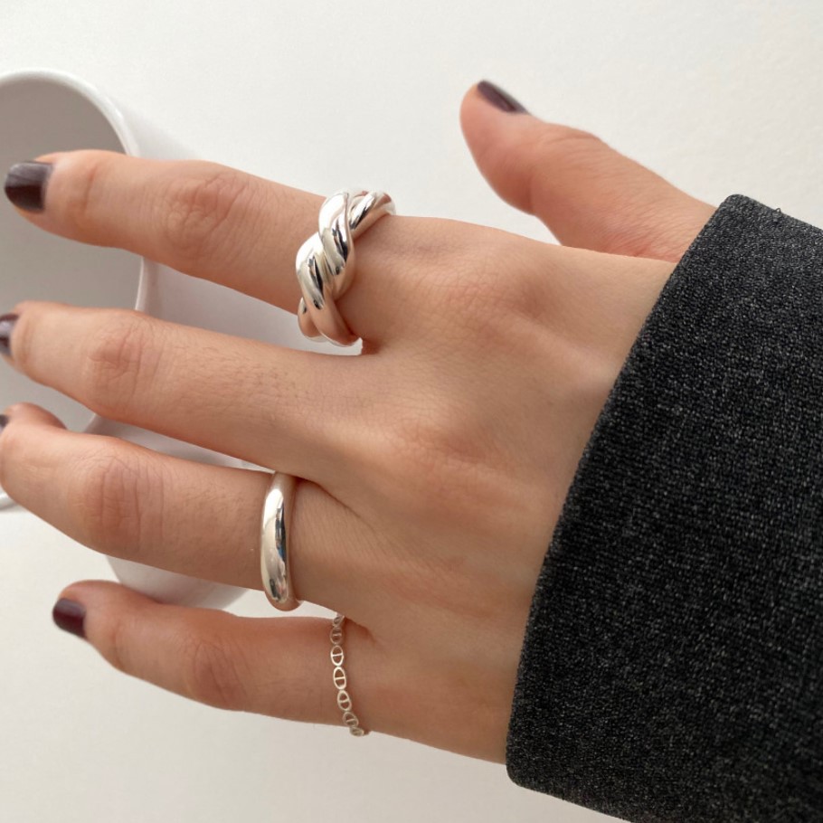 Birthday Occasion 925 Sterling Silver Twist Rings