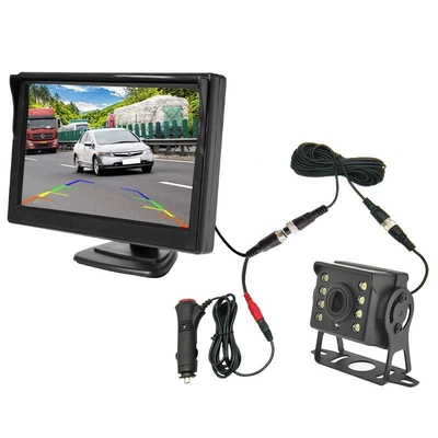Rearview Mirror, 4.3inch Car | Car display - 5inch-24v-night-vision-king-15m-aviation-cable