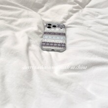 SHERRY*ins风雪花麋鹿兔子毛衣纹适用于苹果17ProMax手机壳iPhone