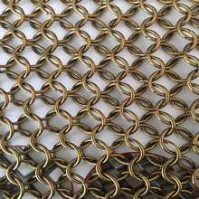 不锈钢饰品金属环网酒吧酒店装饰垂帘金属吊帘餐厅隔断屏风装饰网