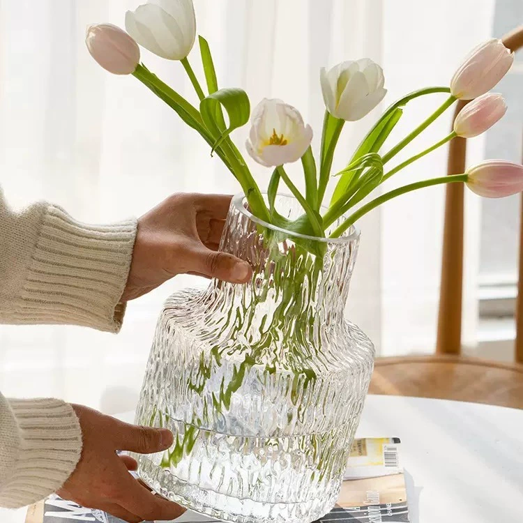 Модная цветочная композиция в стиле INS, ретро-ваза из стекла, оптовые цветы, счастливый бамбук, гидропоника, скандинавская стеклянная ваза