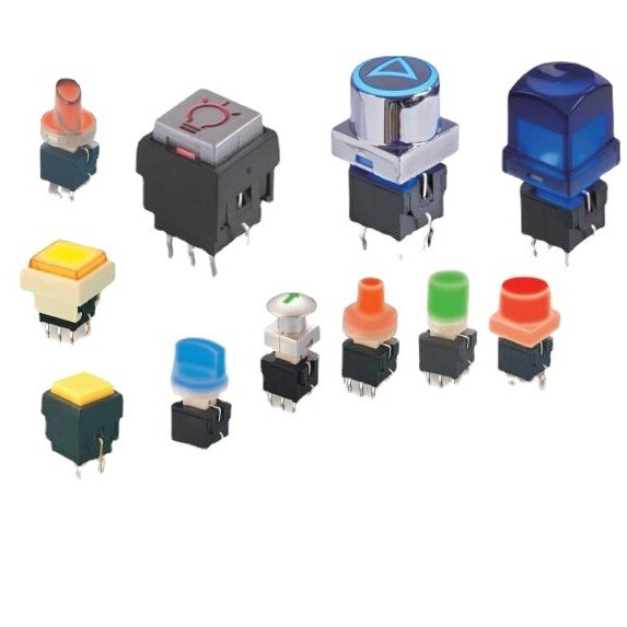 自锁带灯开关批发 按键带灯开关自锁式  自锁型带灯按钮开关