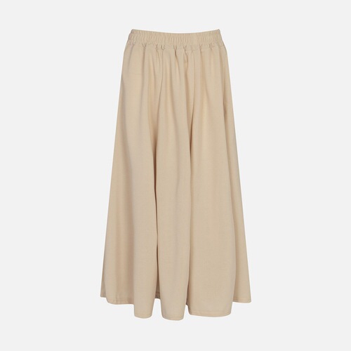 High-waisted pleated skirt, autumn and winter medium-length, good drape, solid color, slimming A-line long dress, 2025 model