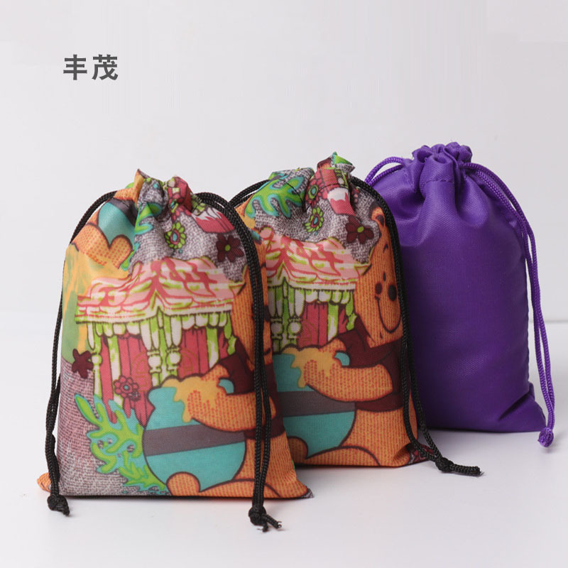 批发210D410D牛津拉绳运动束口收纳袋运动器材包装涤纶抽绳袋logo