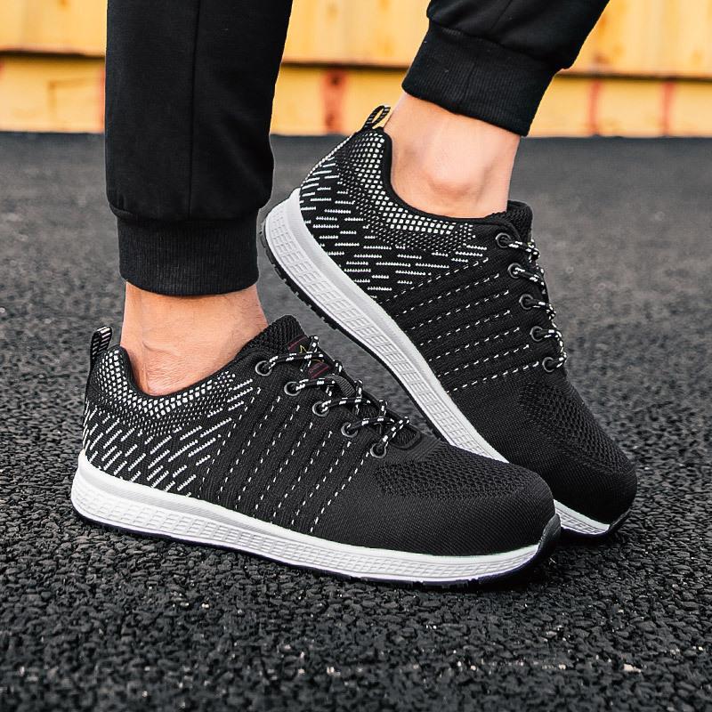 跨境专供工厂直销大码钢头鞋男式劳保鞋防砸防刺透安全鞋工作鞋男