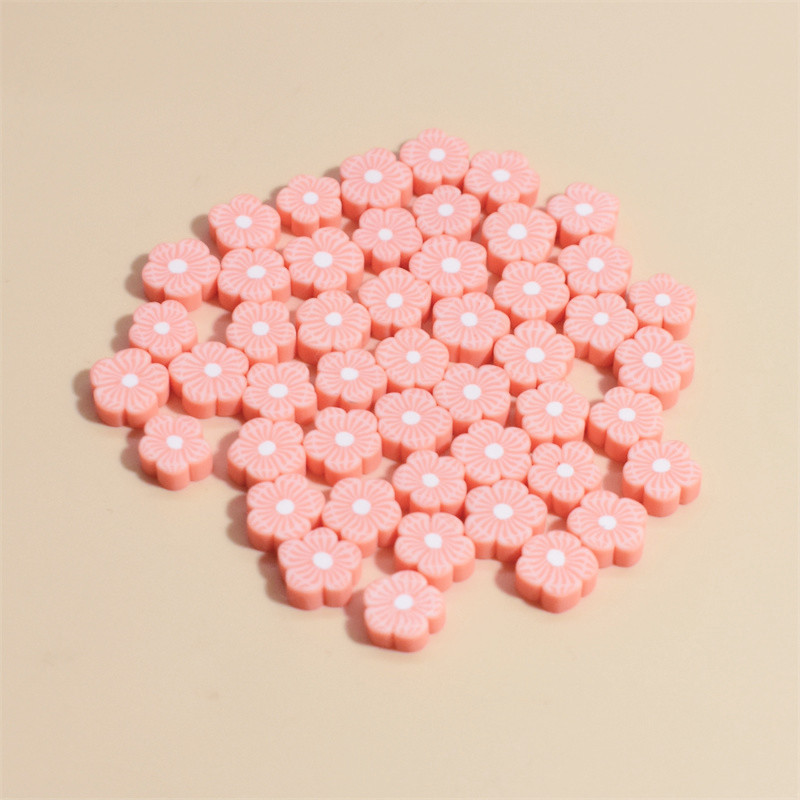 100 PCS/Package Soft Clay Flower Beads display picture 4