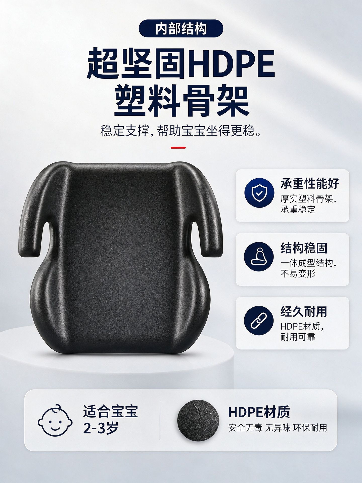 Cross-Border Car Safety Seat with Isofix Interface for 6-12 Years Old Children, Portable and Washable Car Booster Seat