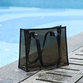 透明沙滩包大容量便捷防水游泳包PVC收纳袋夏季户外化妆品洗漱包