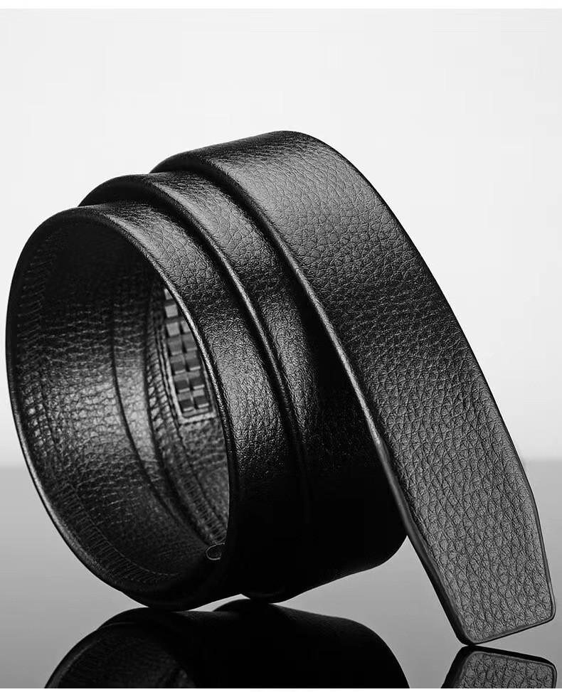 Cinturón sin plomo, cinturón para hombre, cinturón militar resistente al desgaste y a los arañazos con estampado de lichi, cinturón de moda con cuerpo._voghion.com