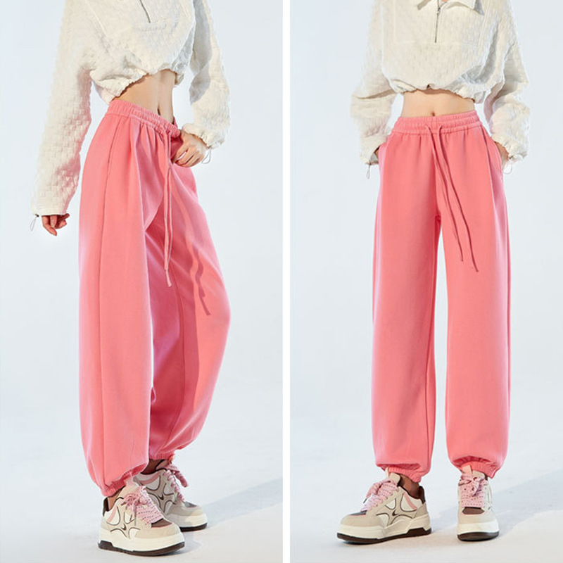 2026 Spring and Autumn New Style Women's Jogger Pants High Waist Loose Casual Straight Sweatpants Slimming Lantern Pants