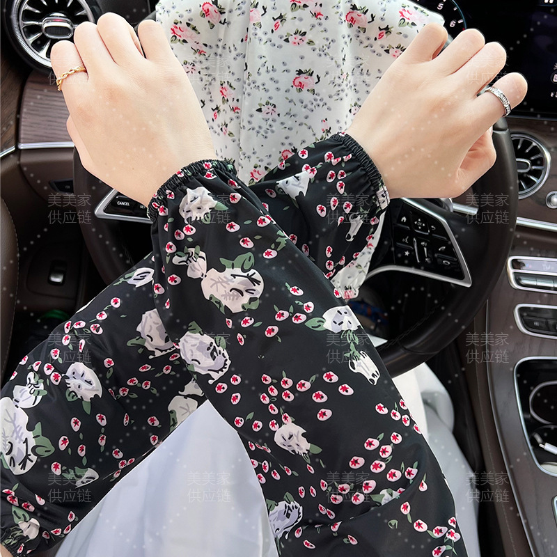 夏用の見栄えの良いストレートアイススリーブ、女性用のゆったりとしたアイスシルク日焼け止めスリーブ、屋外サイクリングアームスリーブ、UV保護|undefined