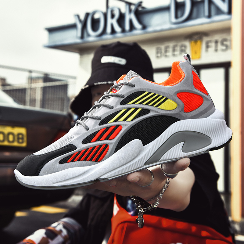 Zapatos de hombre transfronterizos de otoño estudiantes zapatos casuales de suela gruesa juveniles al aire libre zapatos deportivos ligeros cómodos y transpirables