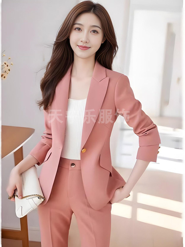 高端小西装套装女2025春秋新款时尚气质职业正装OL洋气西服两件套|undefined