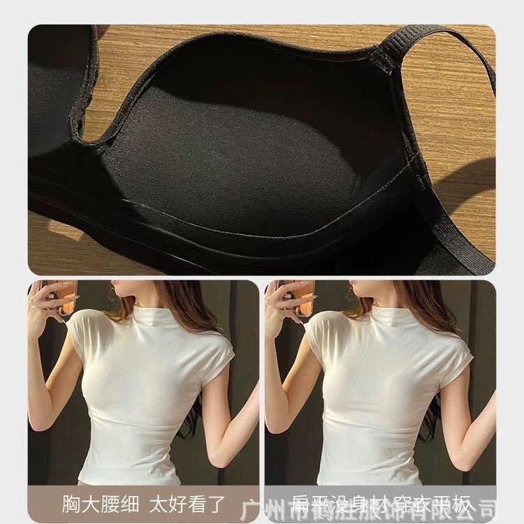 Ropa interior francesa, nuevo estilo femenino bordado de encaje, pechos pequeños, sin costuras, puro deseo, estilo dulce y picante, sujetador sin anillo de acero