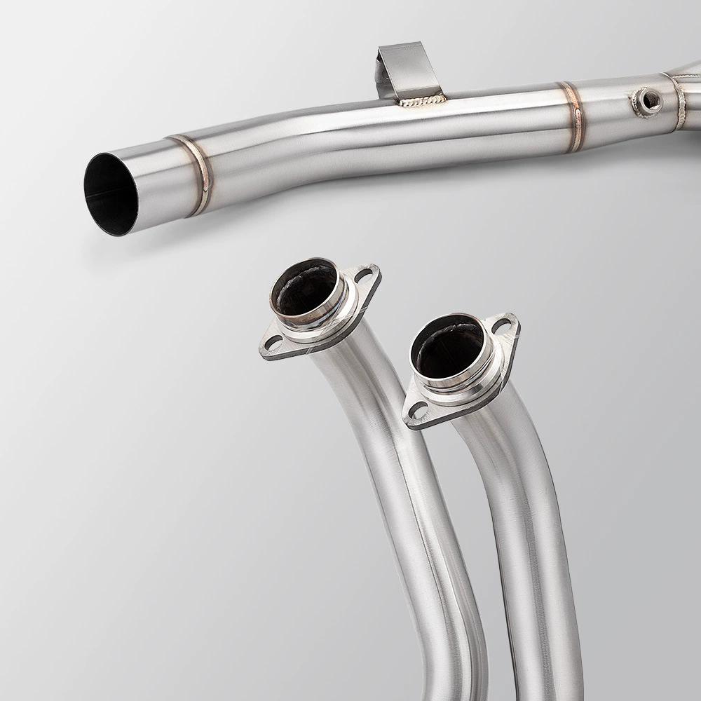 Tenere700 stainless steel front and middle section motorcycle exhaust pipe modification non-destructive installation 2019-2025