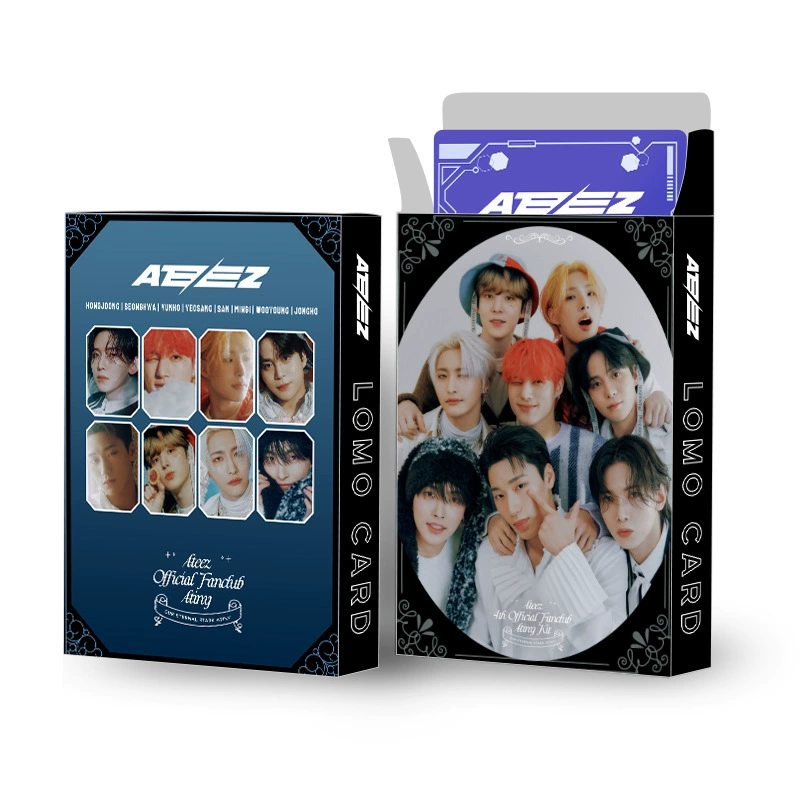 Spot 3r большая Lomo карта ATeez двойной -сторонний 30 карт коробка набор карта фото высокого разрешения поздравительная карта