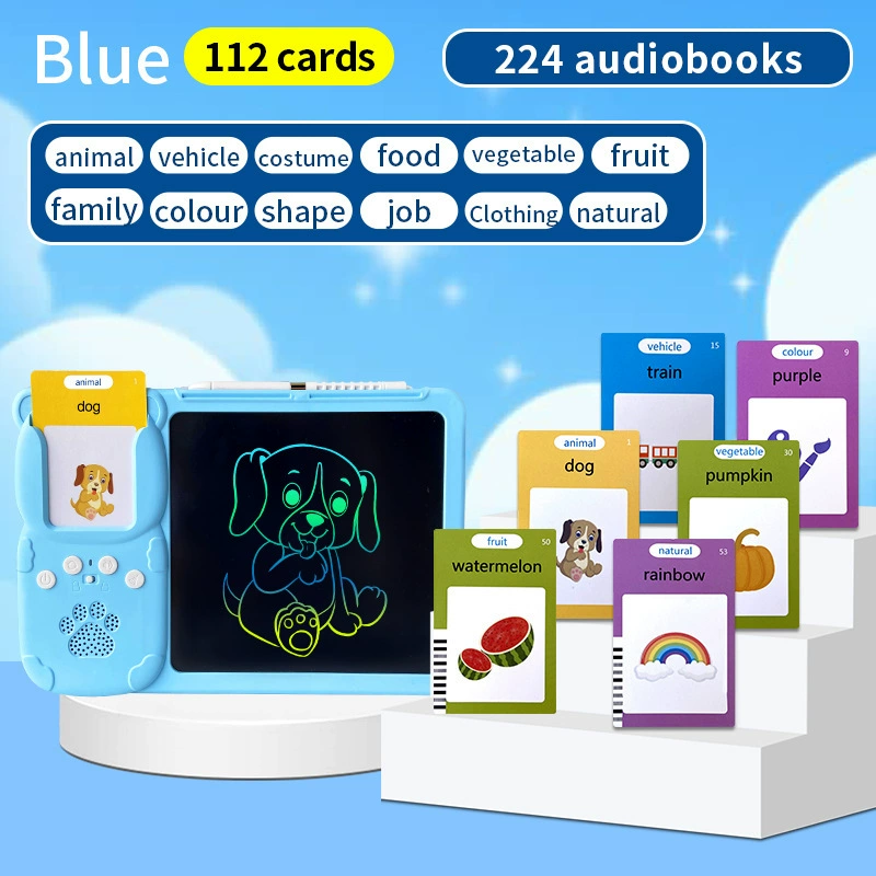 Early education learning machine with talking card reader, 8.5″, English content packs