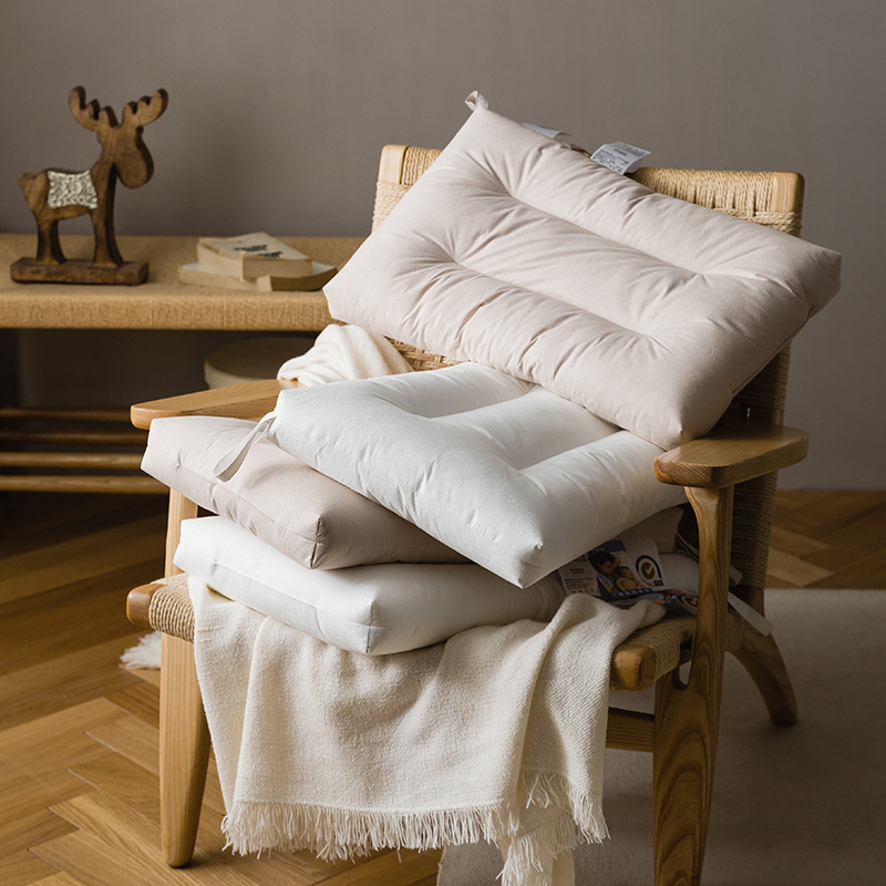 German Imported100%Physical Anti-mite Fabric Children's Pillow Adult Cervical Pillow Medium And Low Height Pillow Core