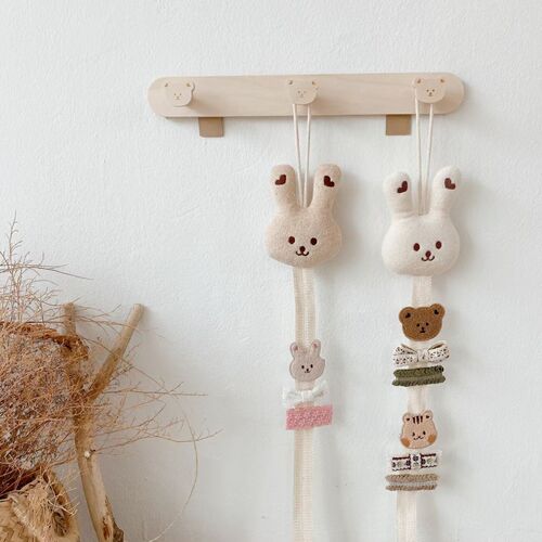 Korean same style children's hairpin storage belt, cartoon bear and rabbit hairpin storage belt, hair accessories hairpin storage belt