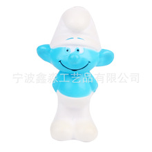 PU动漫卡通形象PU发泡高回弹 中回弹 慢回弹 仿真蓝精灵玩具摆件