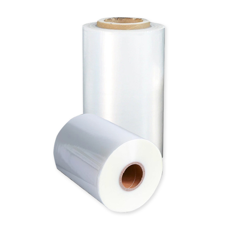 Suministro directo de fábrica de película termorretráctil PE película de envasado de bebidas de agua mineral transparente película termorretráctil película retráctil 450