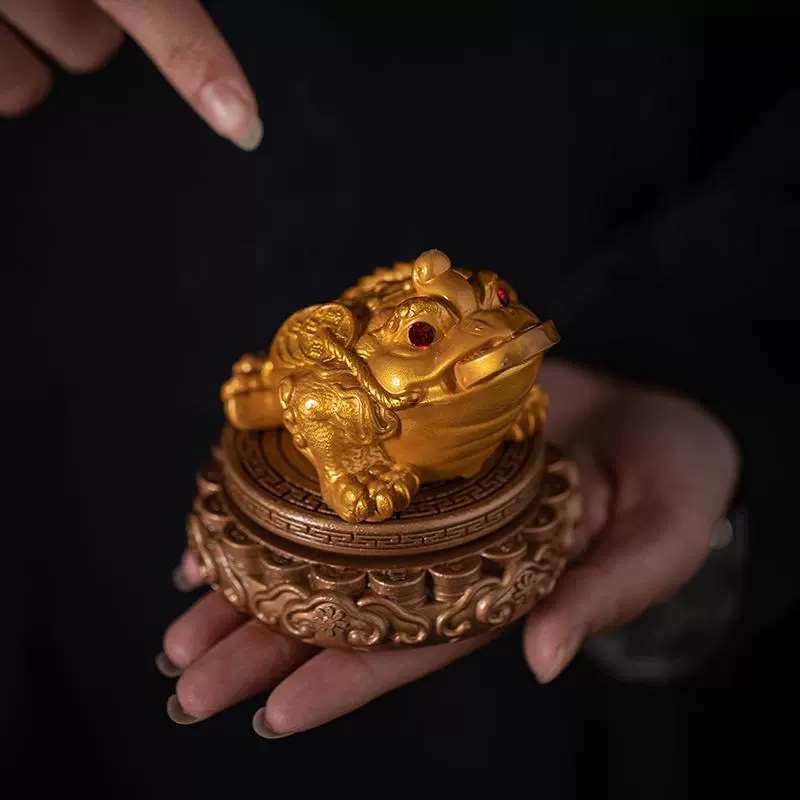 变色茶宠精品可养茶玩金蟾时来运转茶桌茶台茶玩蟾蜍摆件茶道配件