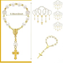 跨境亚马逊热卖婴儿洗礼玫瑰花念珠圣餐礼物婚礼回礼手指链Rosary