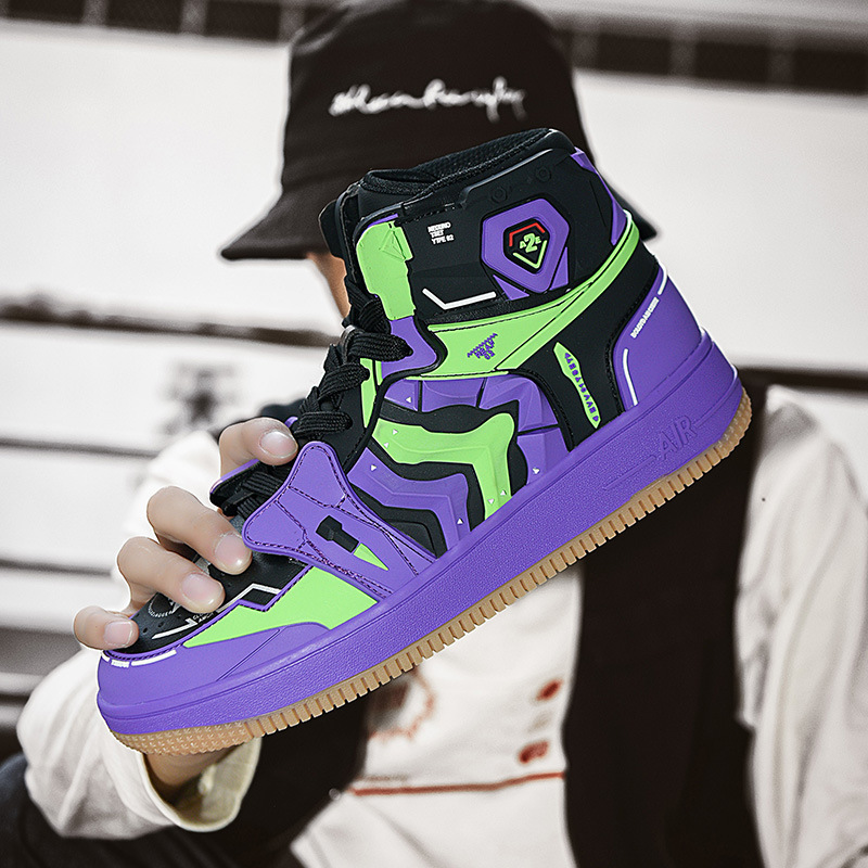 A j No. 1 Machine Co-Branding Limited Edition A j1 High-Top-Sneakers Marke Herrenschuhe Animation EVA Mecha Sports Mandarin Duck Trendschuhe_voghion.com