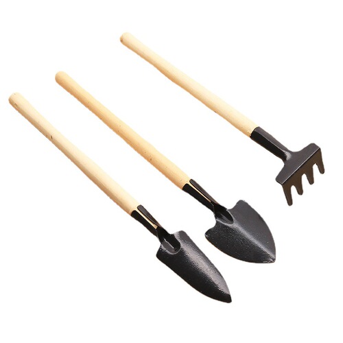 Multifunctional gardening tool set shovel three-piece set for planting flowers and potted plants planting children's soil loosening tool
