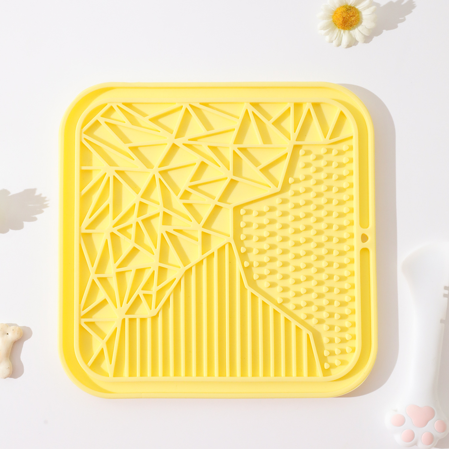 Silicona transfronteriza comida lenta con ventosa mantel de mesa mantel de mesa tazón de perro mascota impermeable antideslizante y anti-asfixia plato de lamer